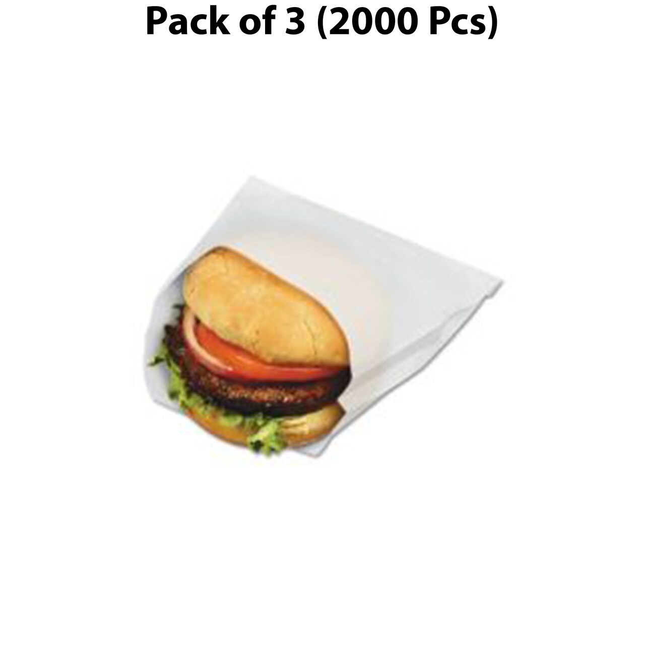 White Grease Resistant Sandwich Bags - 6x7.5x6.5 | Resistant Food Packaging | RAHEEV®